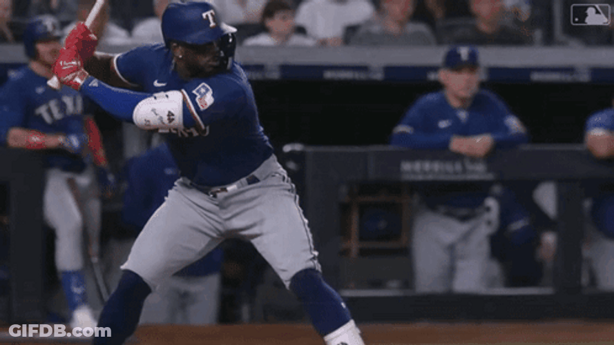 Texas Rangers Adolis Garcia Slow Motion GIF