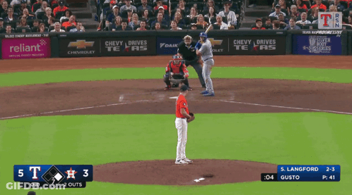 Texas Rangers Vs Astros Baseball Game GIF
