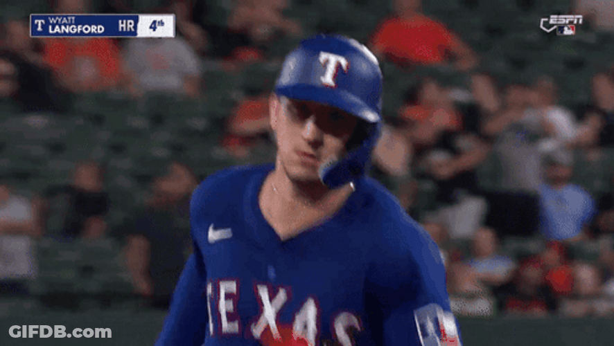 Texas Rangers Wyatt Langford GIF