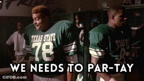 Texas State Football Players We Needs To Par-Tay GIF