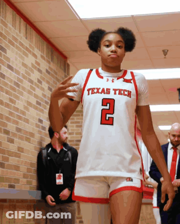 Texas Tech Female Basketball Player Walking Down Court GIF