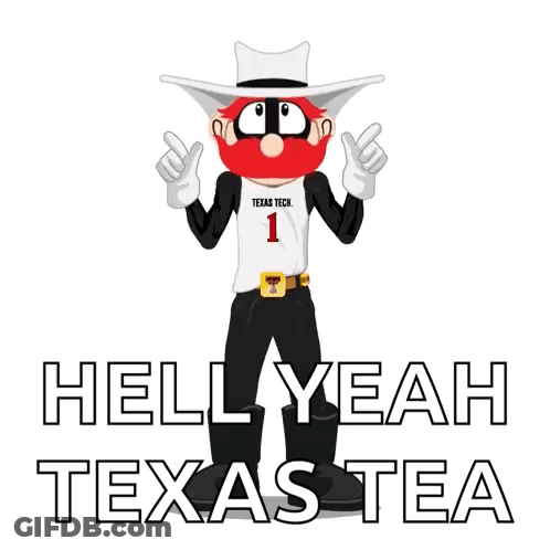 Texas Tech Mascot In Cowboy Hat Thumbs Up GIF