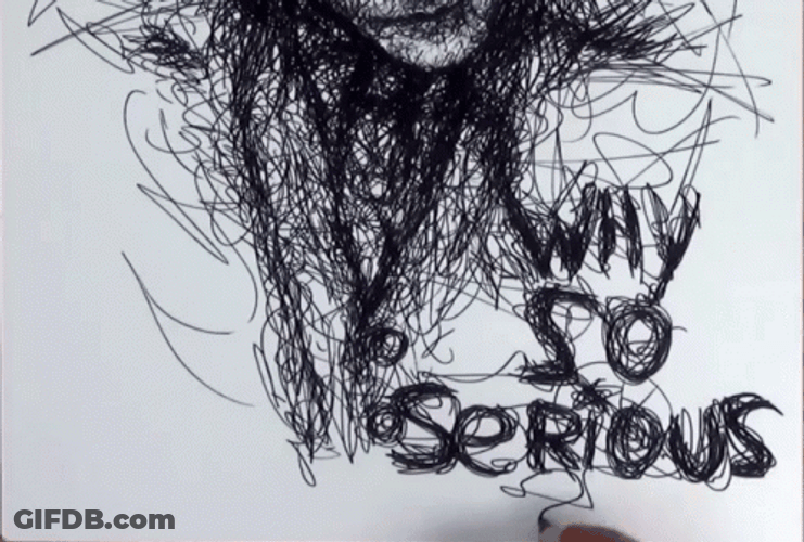 Text Illustration Why So Serious Drawing GIF