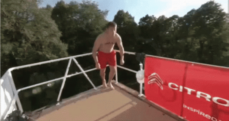 Tg Tf Pool Dive Man Turning Woman GIF