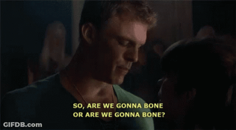 Thad Castle Alan Ritchson Are We Gonna Bone GIF