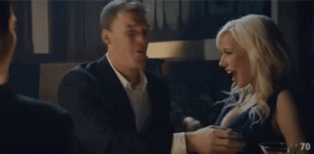 Thad Castle Alan Ritchson Being Intimate With Woman GIF