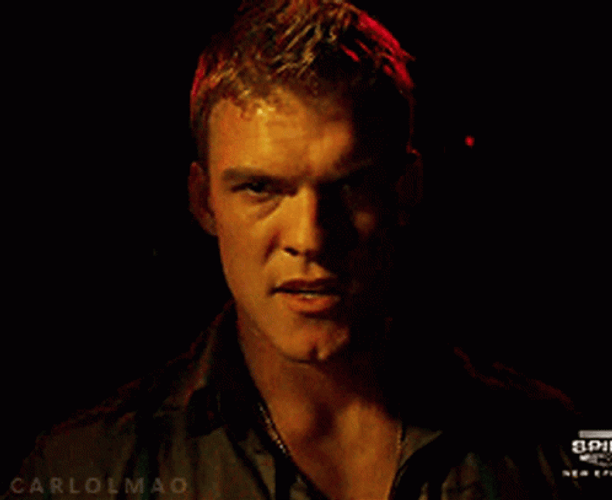 Thad Castle Alan Ritchson Handsome Face GIF