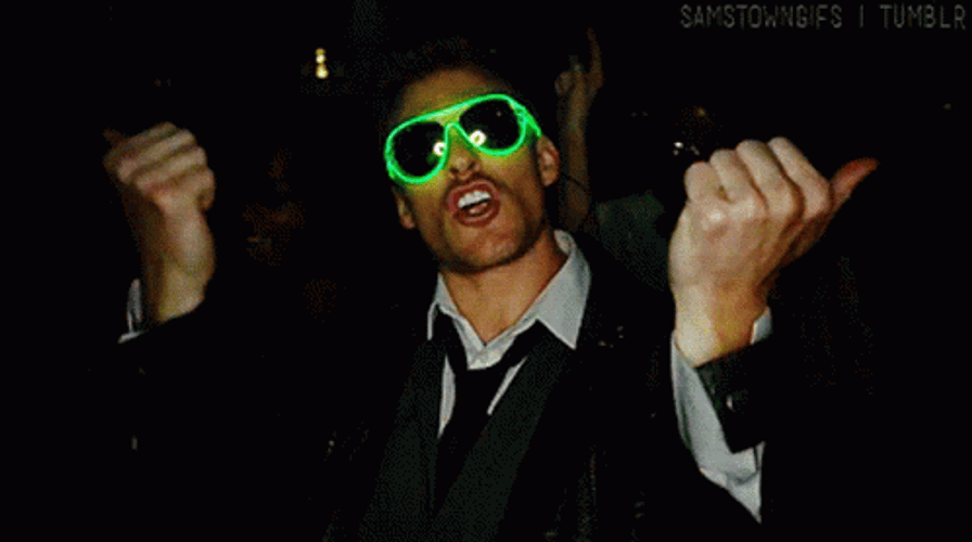 Thad Castle Alan Ritchson Party Night GIF