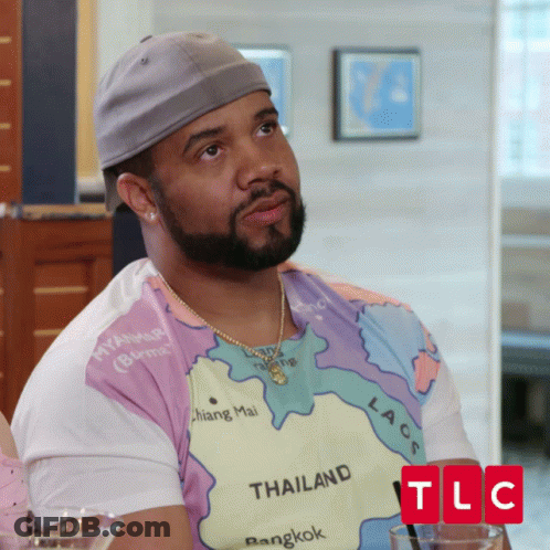 Thailand Shirt Man In Front Of TLC Logo GIF