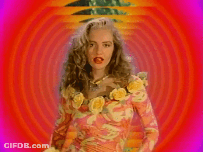 Thalía Retro Musica Pointing GIF