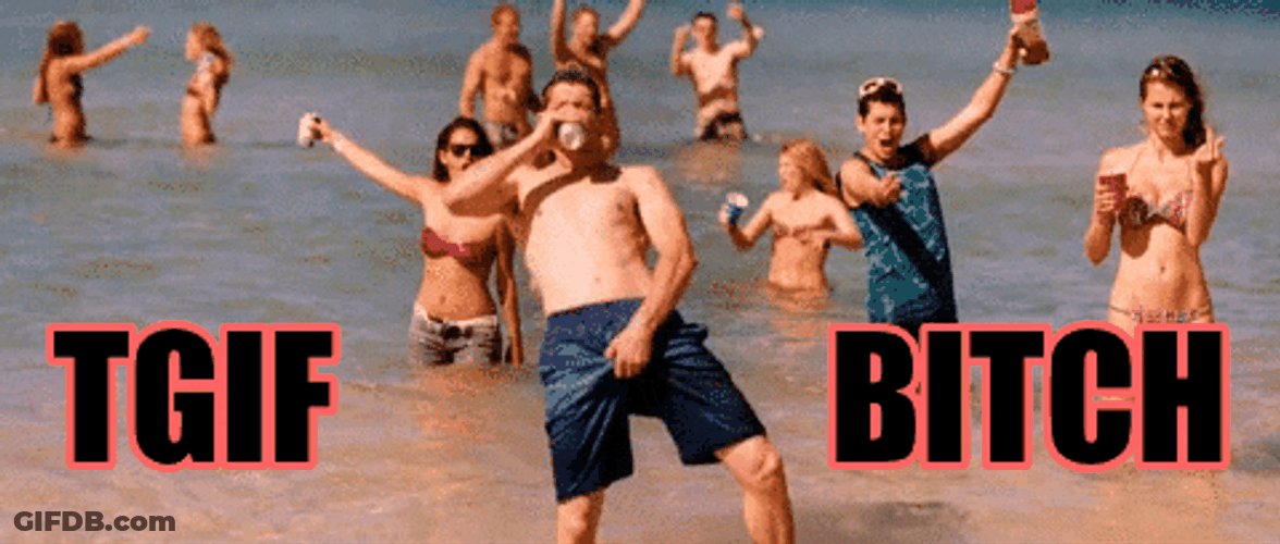 Thank God Its Friday Beach Vibe GIF