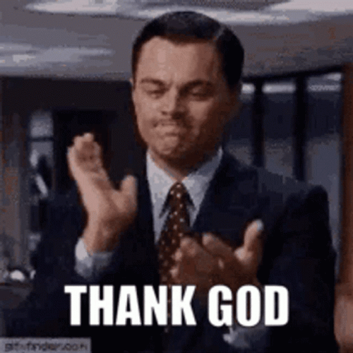 Thank God Leonardo DiCaprio GIF