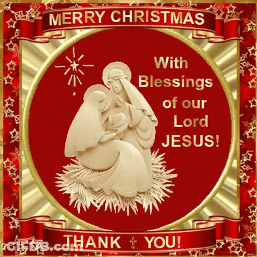 Thank You And Merry Christmas Blessing GIF