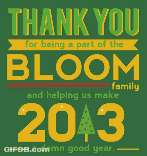 Thank You And Merry Christmas Bloom Family GIF