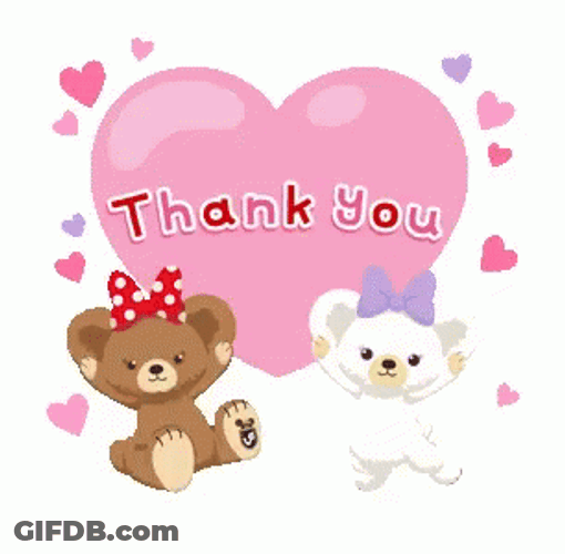 Thank You Animated Bear GIF