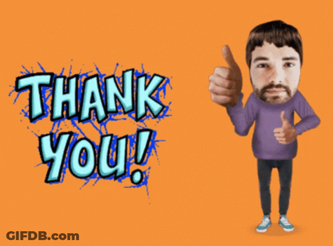 Thank You Animated Big Head Guy GIF