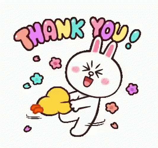 Thank You Animated Brown And Friends GIF