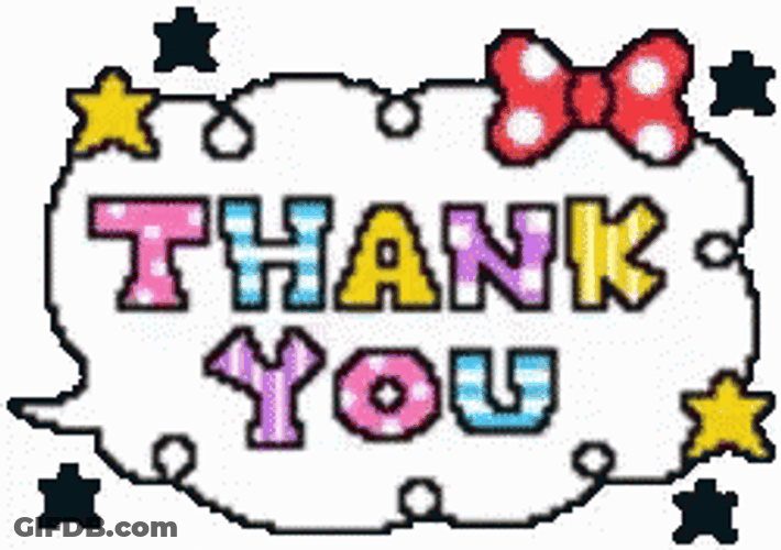 Thank You Animated Colorful Text GIF