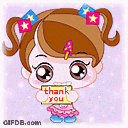 Thank You Animated Girl GIF