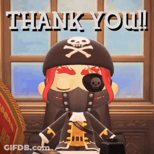 Thank You Animated Pirate GIF
