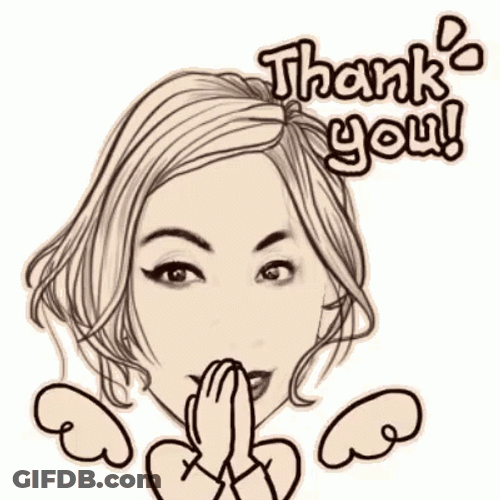Thank You Animated Smiling Woman GIF