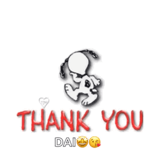 Thank You Animated Snoopy Dog GIF