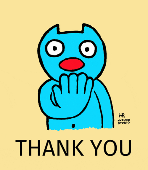 Thank You Asl Blue Creature GIF