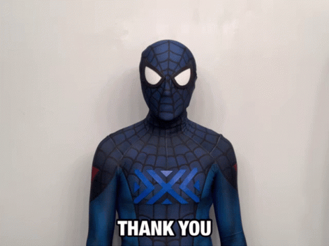 Thank You Asl Blue Spiderman GIF
