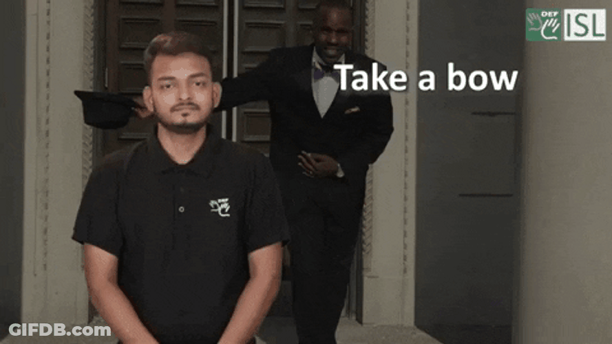 Thank You Bow Sign Language GIF