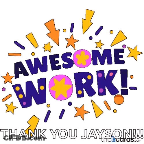Thank You Card Saying Awesome Work GIF