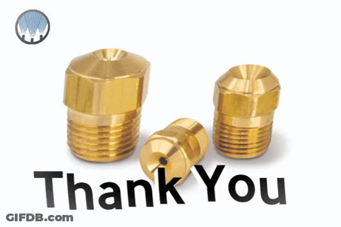 Thank You Card With Brass Fittings GIF