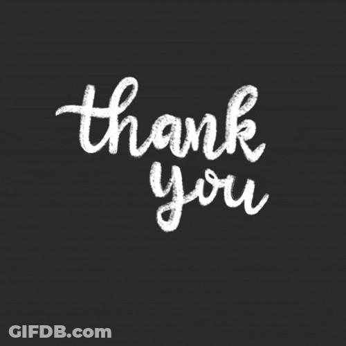 Thank You Chalk Writing GIF