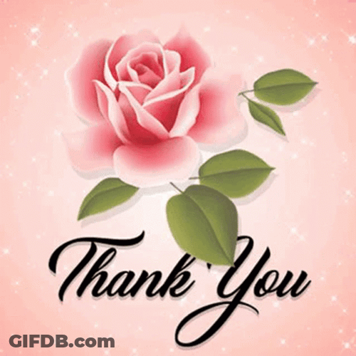 Thank You Clipart Beautiful Rose GIF
