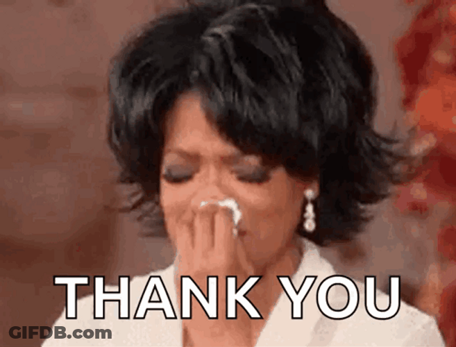 Thank You Crying Meme Oprah GIF