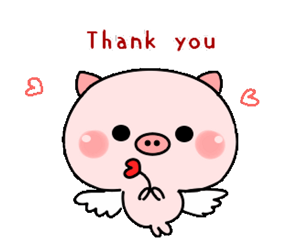 Thank You Cute Flying Winged Pig GIF