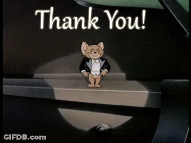 Thank You Cute Jerry Bowing On Stage GIF