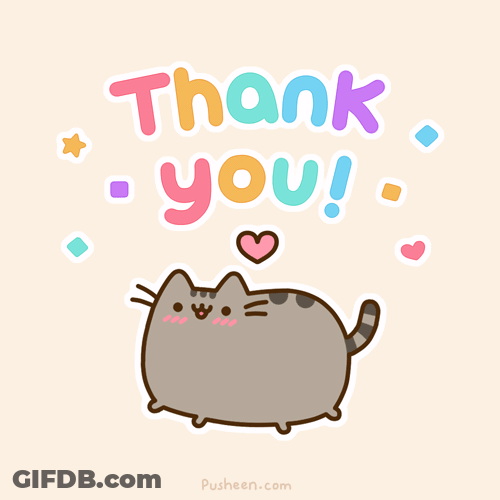 Thank You Cute Jumping Fat Cat GIF