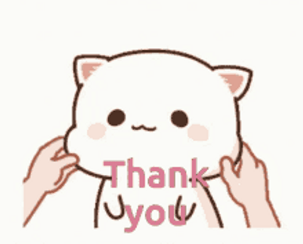 Thank You Cute Kitten Fun Art GIF