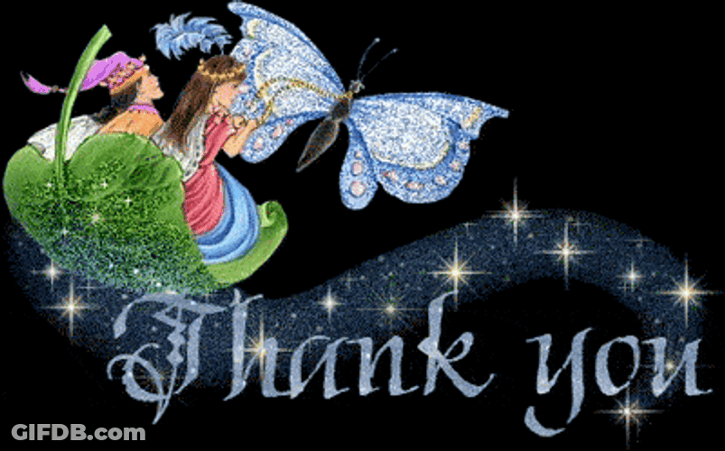 Thank You Cute Shimmering Fairies Visual Art GIF