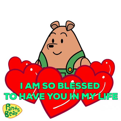 Thank You Cute Waving Bear Pants GIF
