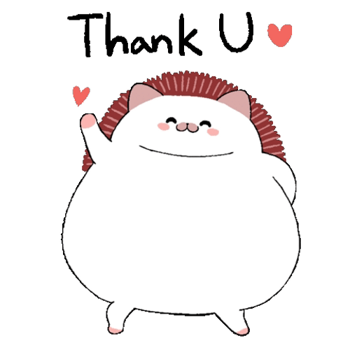 Thank You Cute Waving Fat Cat Animation GIF