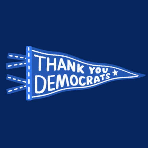 Thank You Democrats Flag Banner Art GIF