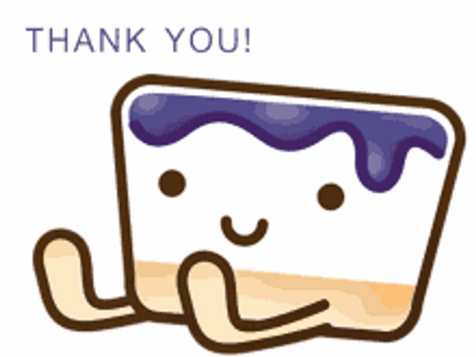 Thank You Dessert Emoji With Smiling Face GIF