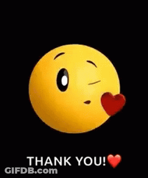 Thank You Emoji Blowing Heart Kiss GIF