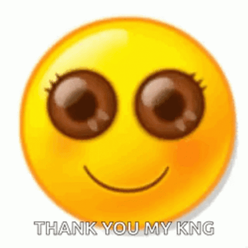 Thank You Emoji Smiling And Blushing GIF
