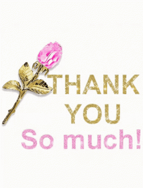 Thank You Emoji Sparkling Flower And Heart GIF