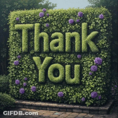 Thank You Flower Sign GIF