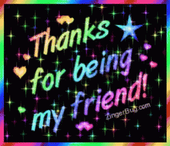 Thank You For Being A Friend Glitters Effects GIF