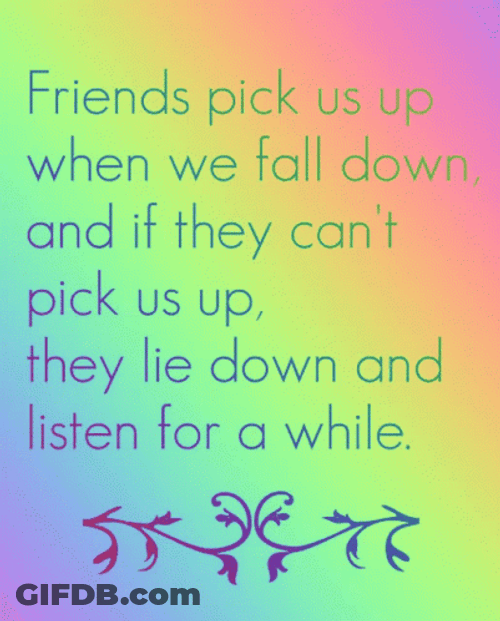 Thank You For Being A Friend Letter With Rainbow GIF