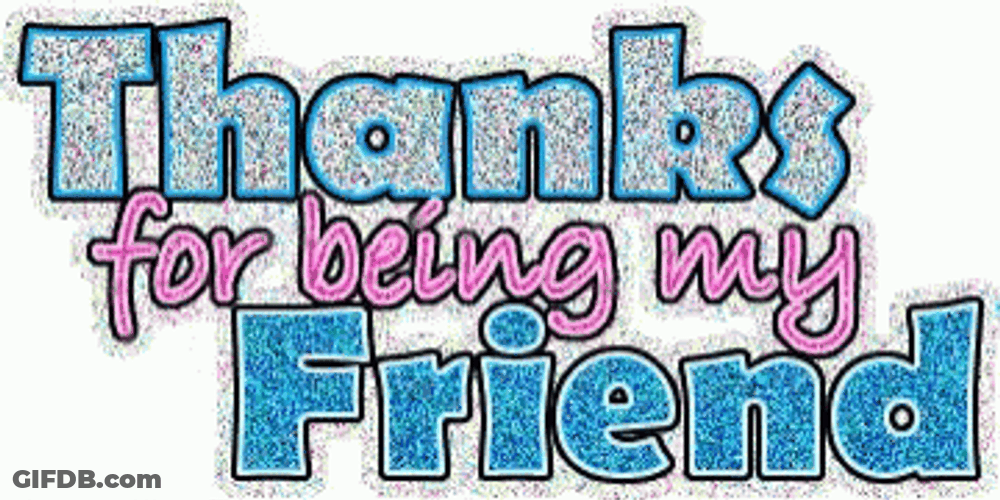 Thank You For Being A Friend Logo GIF